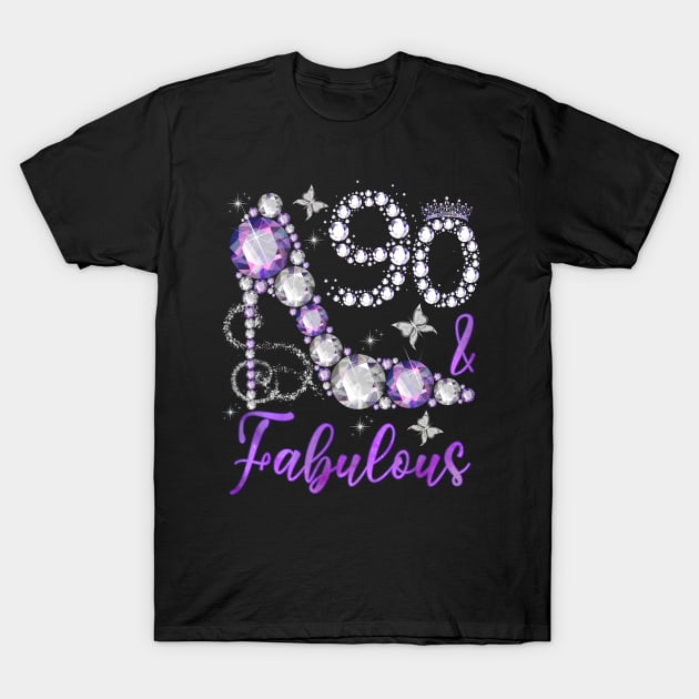 81 And Fabulous 81st Birthday Diamond High Heels Crown T-Shirt by street shop